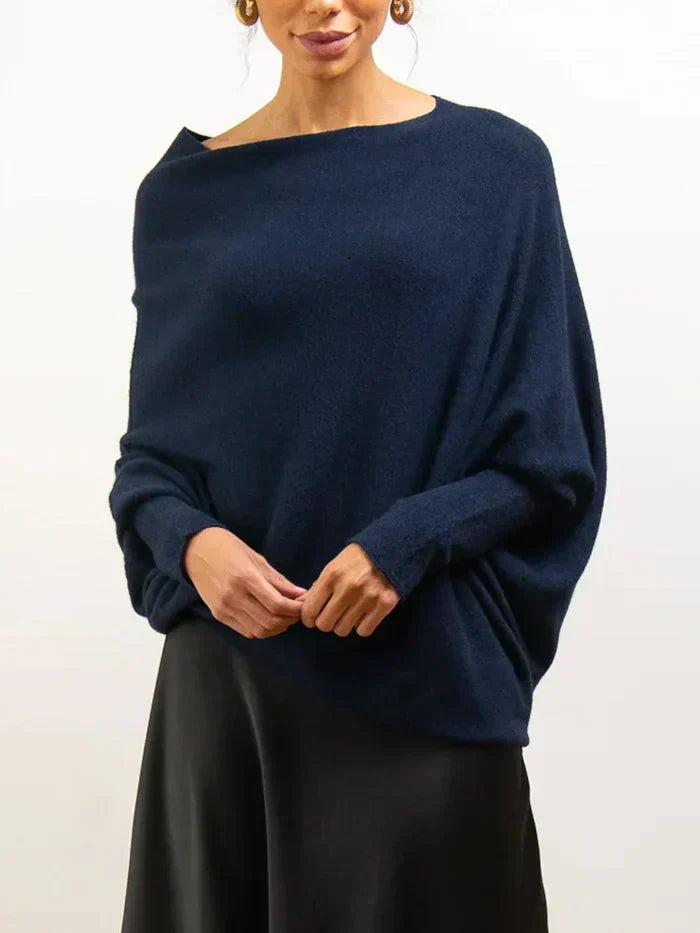 Amaris - Pull oversize à col convertible pour femme