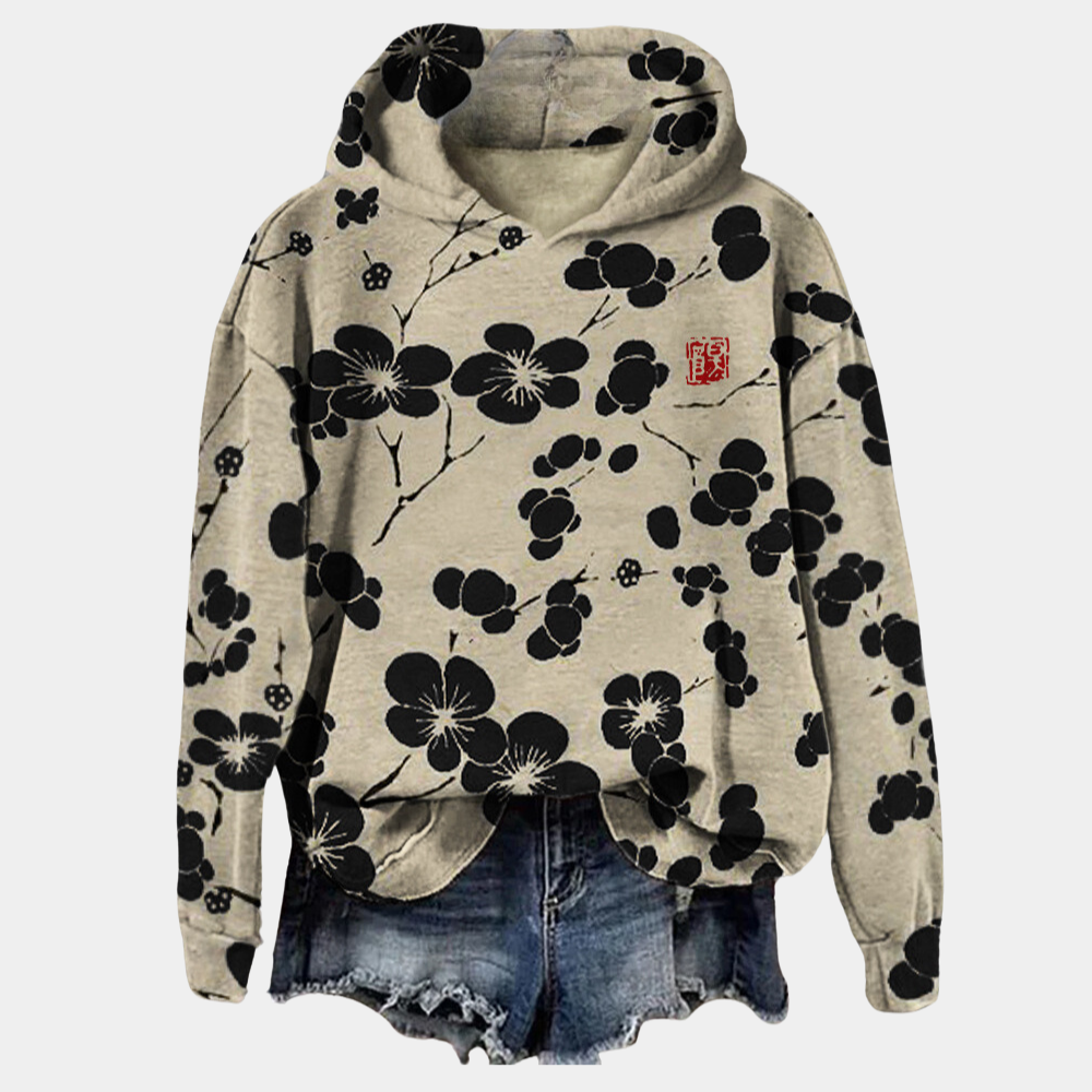 Sophie - Sweat Capuche Floral Femme