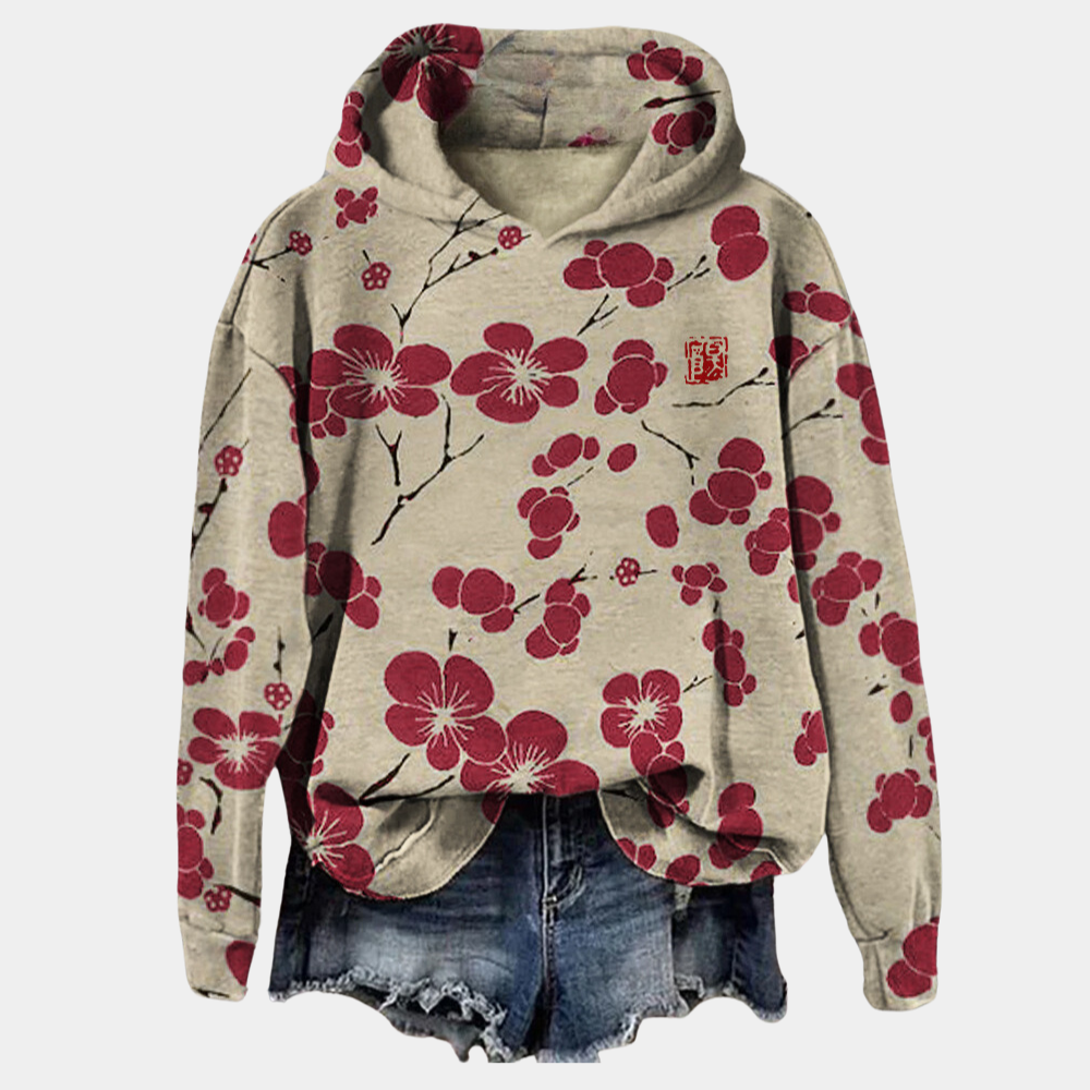 Sophie - Sweat Capuche Floral Femme