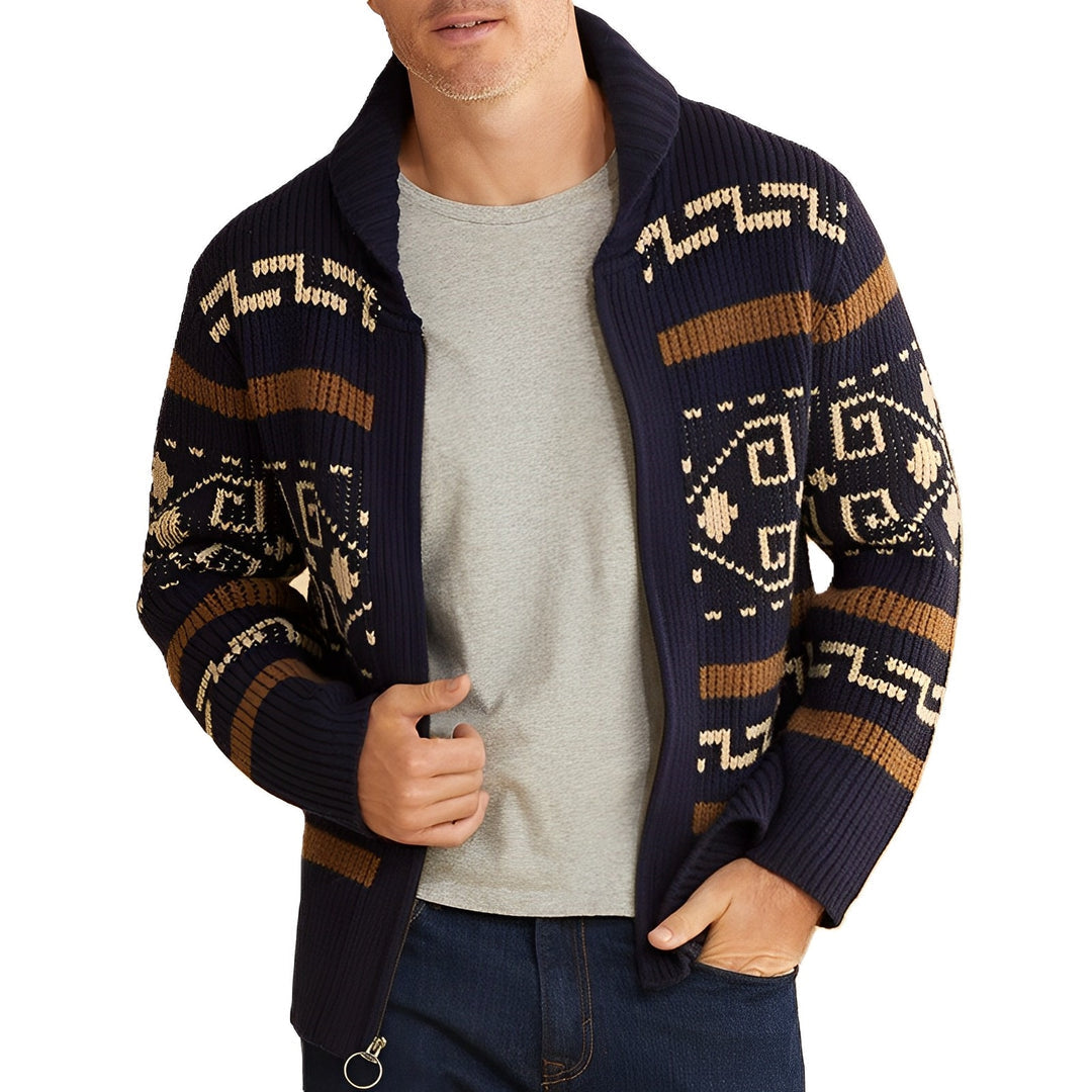 Laurent - Cardigan au style vintage en maille homme