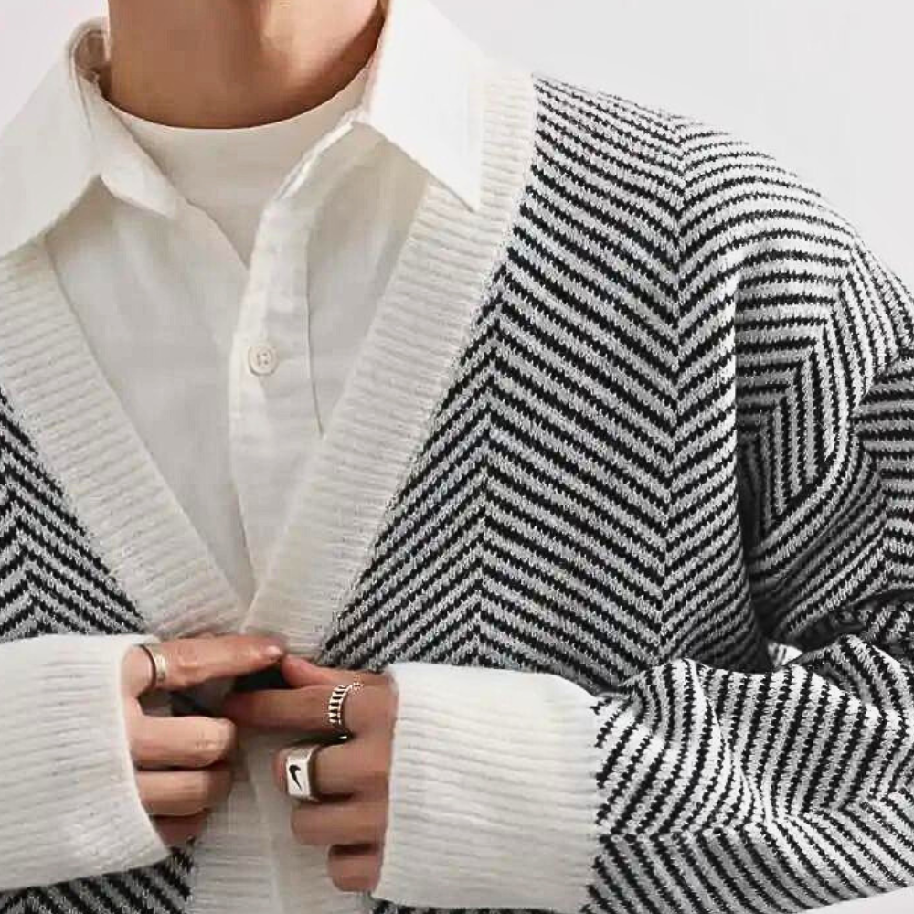 Laurent - Cardigan décontracté en tricot pour homme