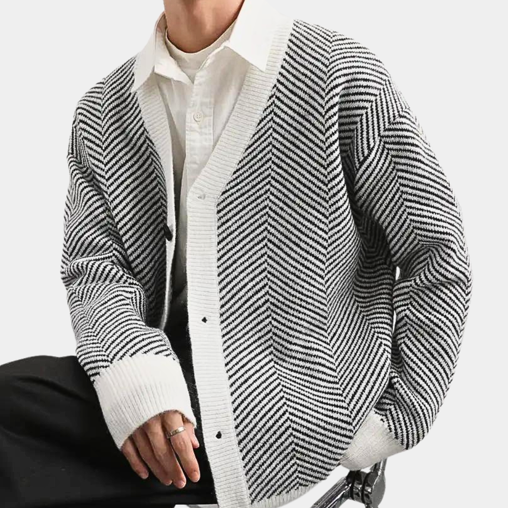 Laurent - Cardigan décontracté en tricot pour homme