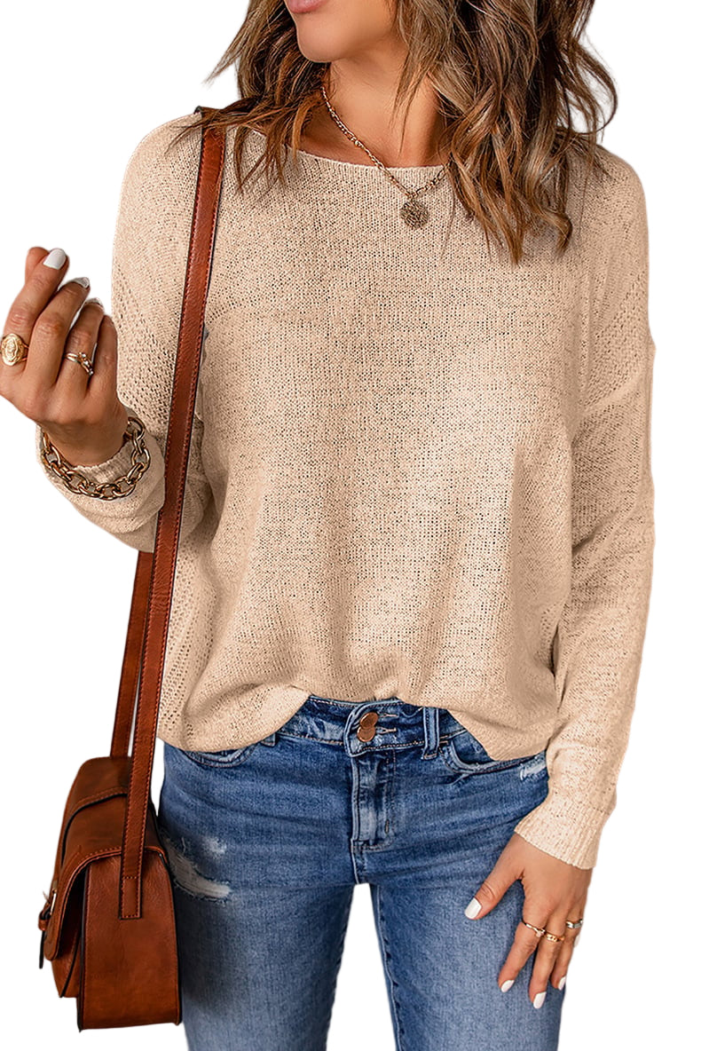 London - Pull-over décontracté à col rond pour femme