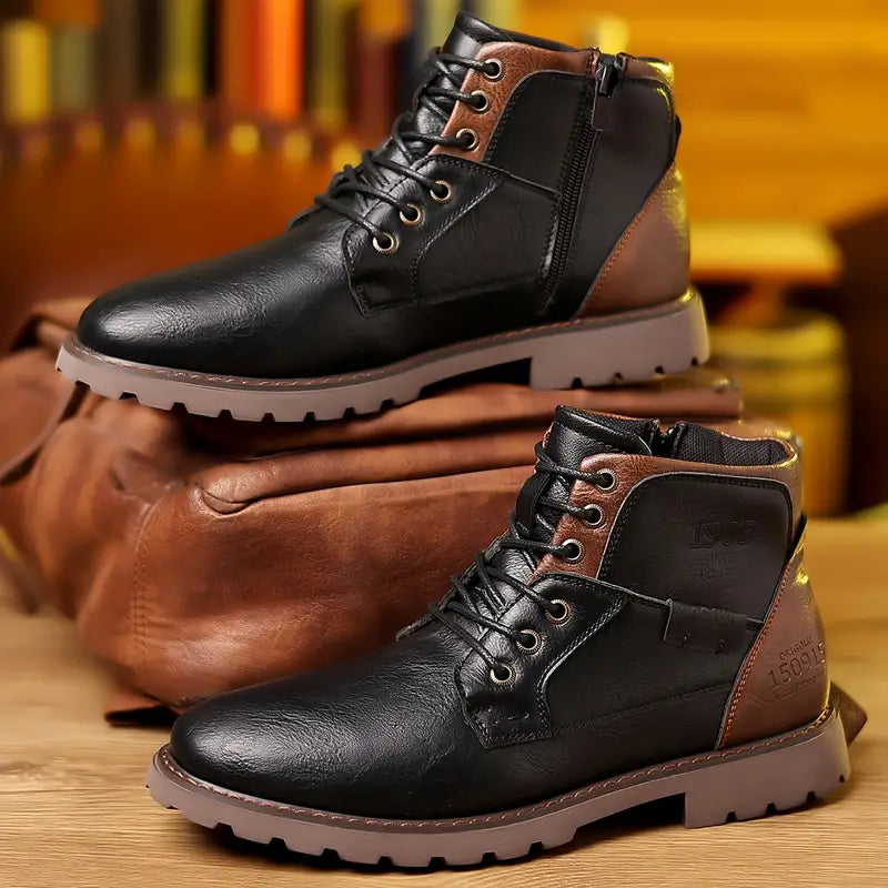 Mats - Bottines Cuir Zippées Homme