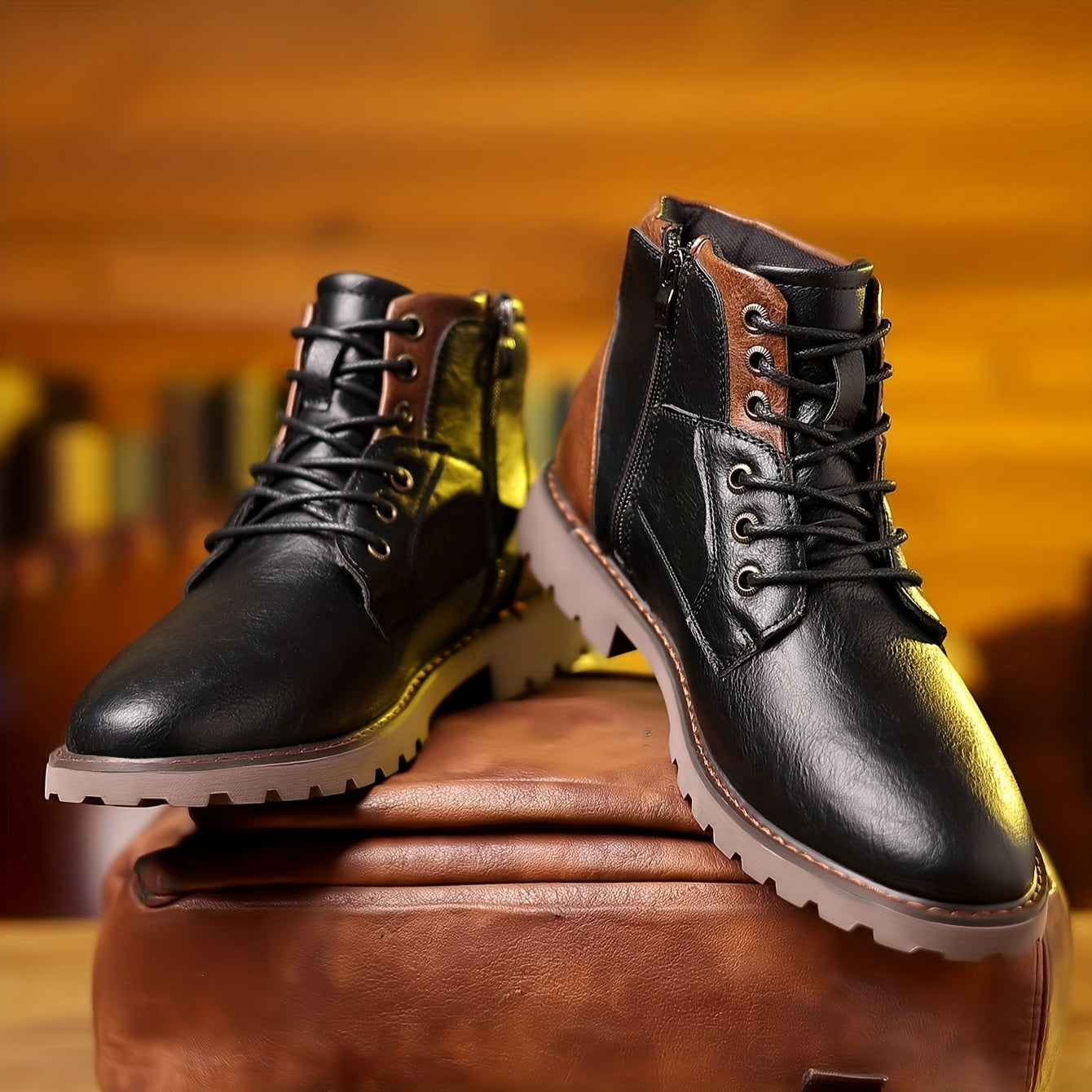 Mats - Bottines Cuir Zippées Homme